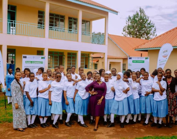 Engaging schoolgirls in a nutritional awareness campaign.