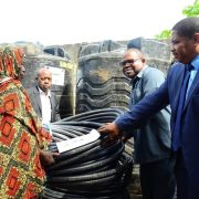 Supporting horticulture producers with water conservation units under Viungo project in Zanzibar.